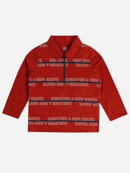 boys printed long sleeve polo t-shirt - 22107001 - Very Small Image - 1