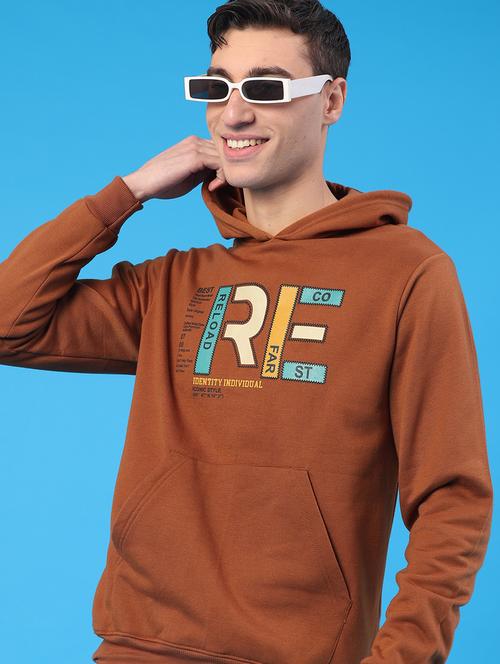 men printed long sleeve hooded sweatshirt - 22110574 - Very Small Image - 1