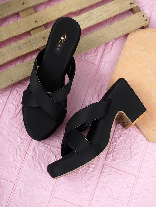 women black slip on sandal - 22142041 - Very Small Image - 1