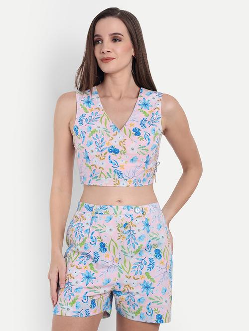 women printed sleeveless crop top - 22143983 - Very Small Image - 1