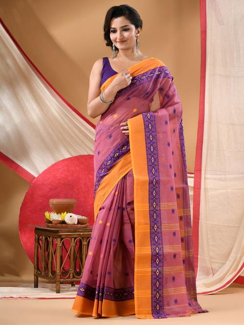 women self design tant saree - 22144949 - Very Small Image - 1