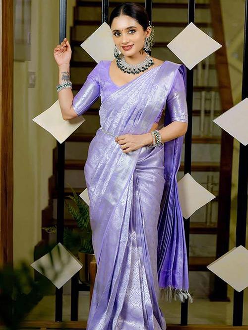 women self design banarasi saree with blouse - 22145308 - Very Small Image - 1