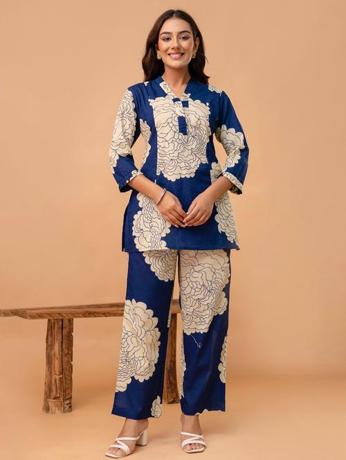 women three quarter sleeve regular fit ethnic co-ord set - 22147199 - Very Small Image - 1