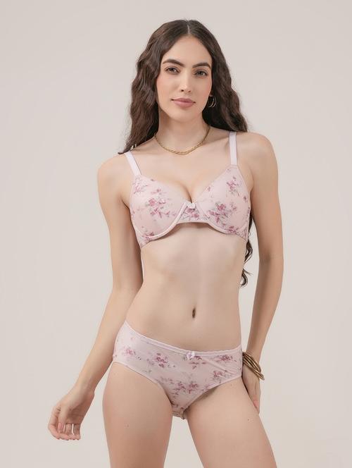 women printed bra and panty set - 22148133 - Very Small Image - 1