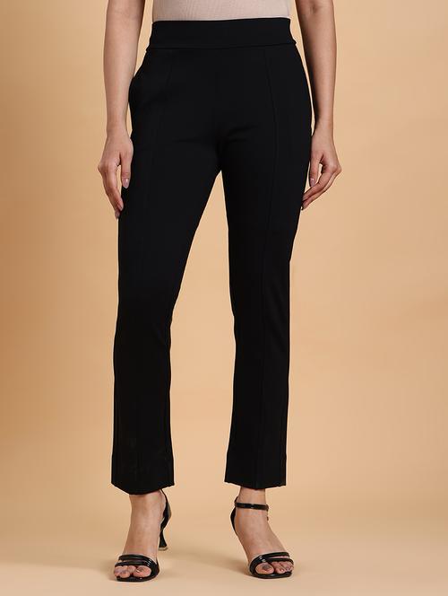 women black solid high risejegging - 22148196 - Very Small Image - 1