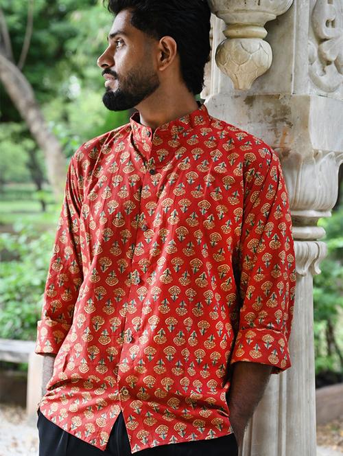 men printed long sleeve regular fit casual shirt - 22157079 - Very Small Image - 1