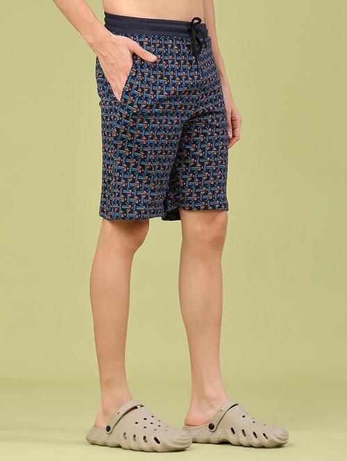 men printed mid rise regular fit bermuda shorts - 22160042 - Very Small Image - 1