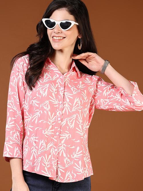 women printed three quarter sleeve regular fit shirt - 22164282 - Very Small Image - 1