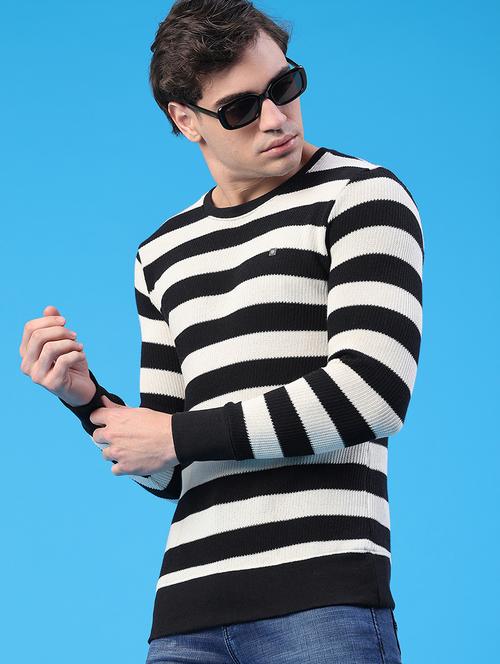 men striped long sleeve regular fit pullover  - 22184036 - Very Small Image - 1