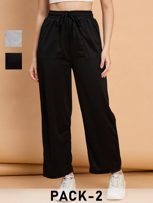women pack of 2 solid high rise track pant - 22187131 - Very Small Image - 1