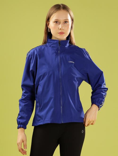 Women Solid Long Sleeve Windcheater Jacket - 22218418 - Very Small Image - 1