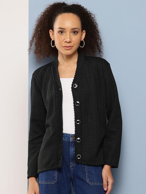 women self designed long sleeve cardigan - 22224754 - Very Small Image - 1