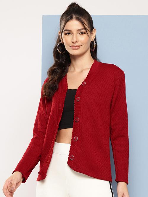 women self designed long sleeve cardigan - 22224761 - Very Small Image - 1