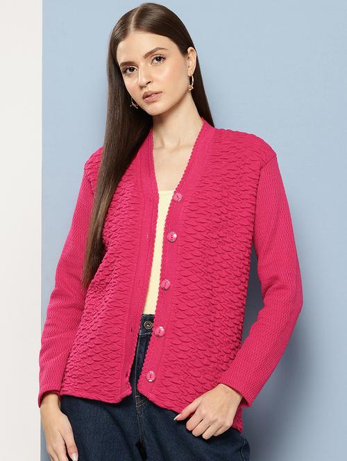 women self designed long sleeve cardigan - 22224775 - Very Small Image - 1