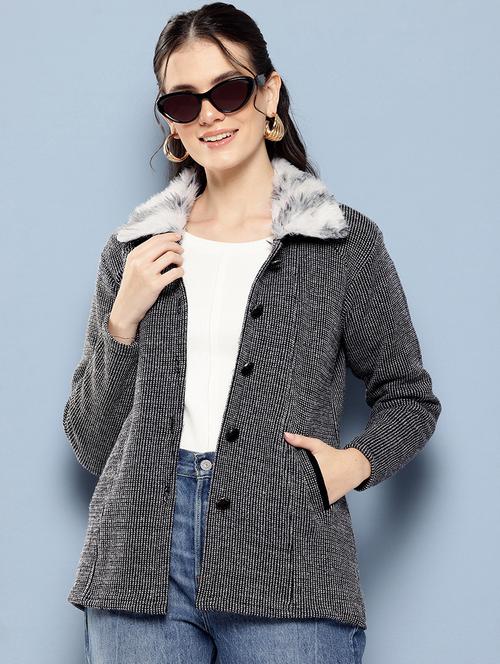 Women Self Designed Long Sleeve Cardigan - 22224781 - Very Small Image - 1