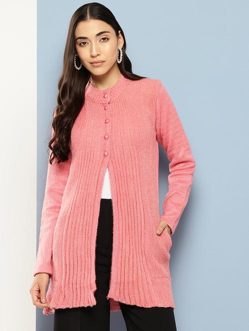 women self designed long sleeve cardigan - 22224822 - Very Small Image - 1