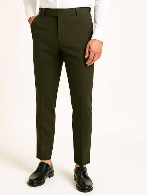 men solid mid rise flat front formal trouser - 22228291 - Very Small Image - 1