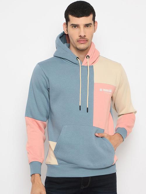 men color block long sleeve regular fit sweatshirt - 22230760 - Very Small Image - 1