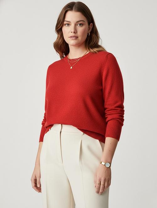 women solid long sleeve pullover - 22239219 - Very Small Image - 1