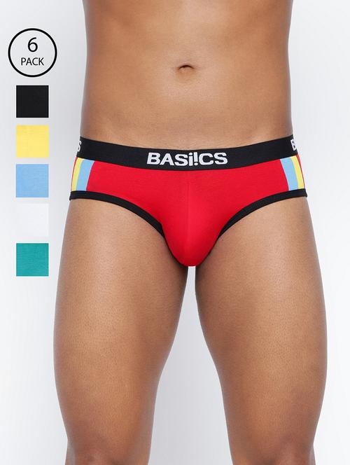 men pack of 6 color block hipster brief - 22241837 - Very Small Image - 1