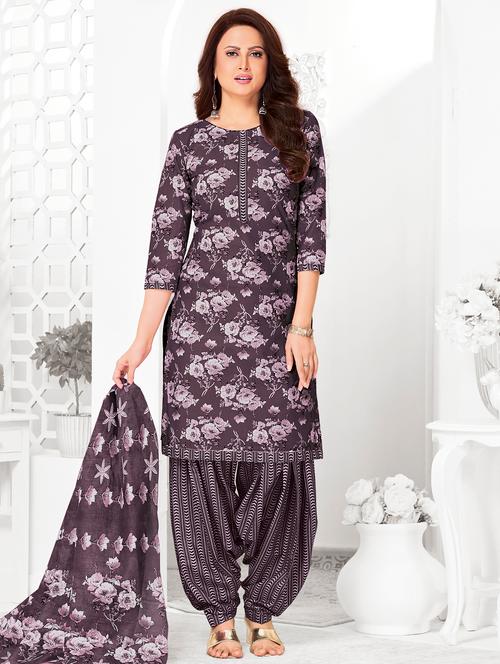 women floral three quarter sleeve kurta patiala with dupatta set - 22241983 - Very Small Image - 1
