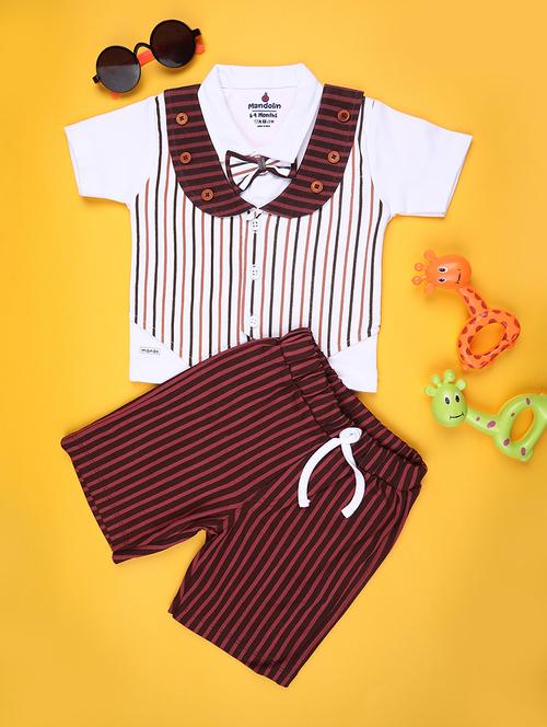 Kids Printed Shirt And Shorts Co-ord Set - 22246599 - Very Small Image - 1