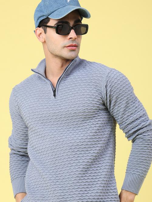 men self design long sleeve regular fit pullover  - 22249488 - Very Small Image - 1