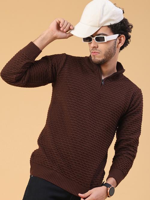 men self design long sleeve regular fit pullover  - 22250990 - Very Small Image - 1