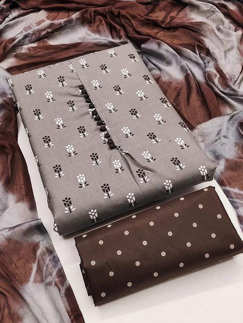 women floral unstitched suit set - 22252151 - Very Small Image - 1