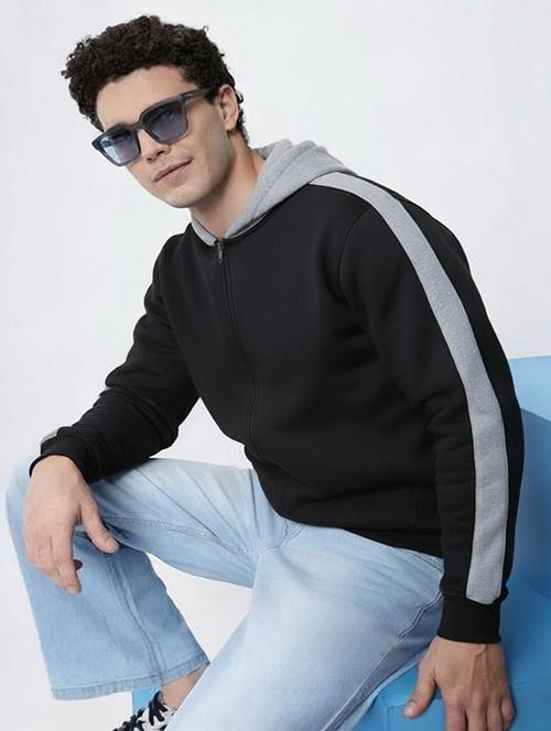 men tapered long sleeve hooded casual jacket - 22253665 - Very Small Image - 1