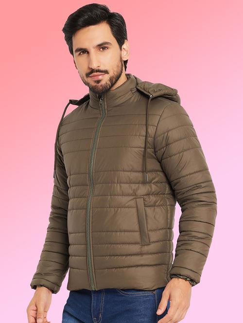 men solid long sleeve puffer jacket - 22263578 - Very Small Image - 1