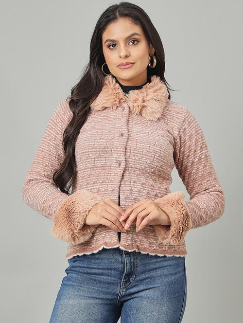 women self designed long sleeve cardigan - 22264348 - Very Small Image - 1