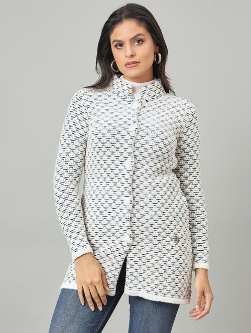 women self designed long sleeve cardigan - 22264366 - Very Small Image - 1