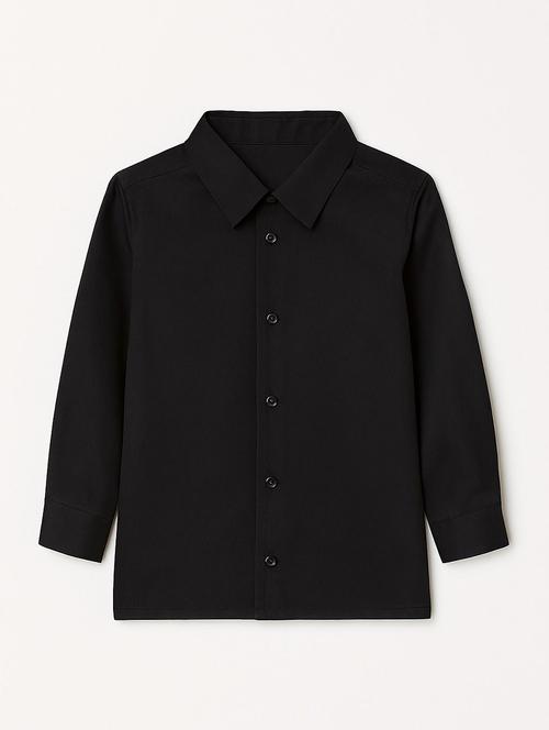 boys solid collared long sleeve shirt - 22272113 - Very Small Image - 1