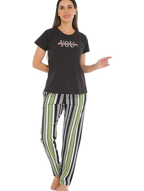women printed nightwear pyjama set - 22272508 - Very Small Image - 1
