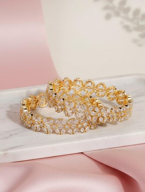 star gold plated bangles (pack of 2) - 22278181 - Very Small Image - 1