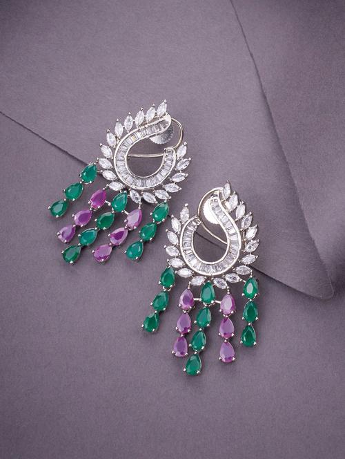 women stone studded drop earrings - 22280816 - Very Small Image - 1
