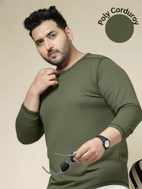 men solid round neck long sleeve t-shirt - 22285885 - Very Small Image - 1