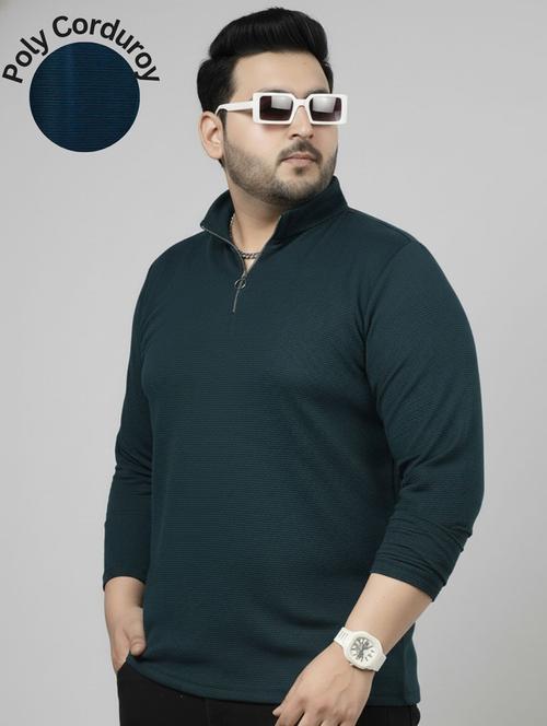 men solid stand collar long sleeve t-shirt - 22285902 - Very Small Image - 1