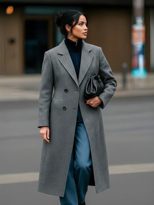women solid long sleeve trench coat - 22287858 - Very Small Image - 1