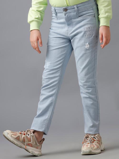 girls solid mid rise slim fit jeans - 22292160 - Very Small Image - 1