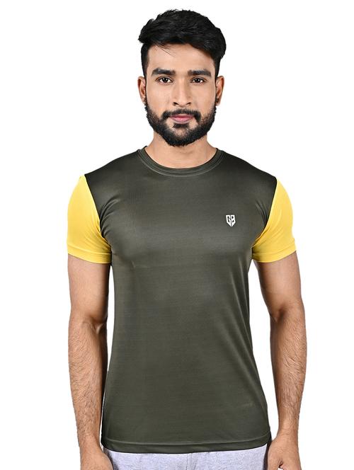 men color block short sleeve slim fit t-shirt - 22299293 - Very Small Image - 1