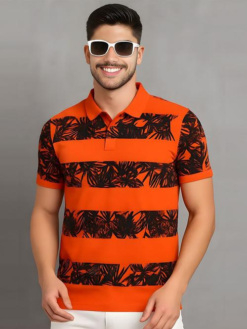 men printed short sleeve polo t-shirt - 22300256 - Very Small Image - 1