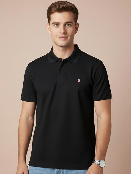 men solid short sleeve polo t-shirt - 22300815 - Very Small Image - 1