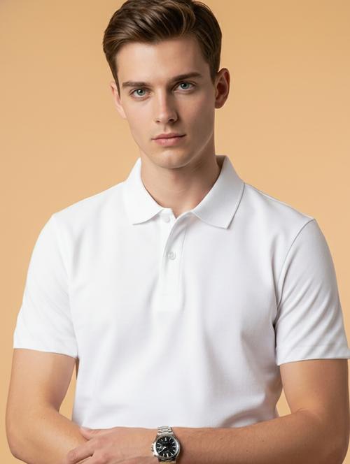 men solid short sleeve regular fit polo t-shirt - 22300860 - Very Small Image - 1