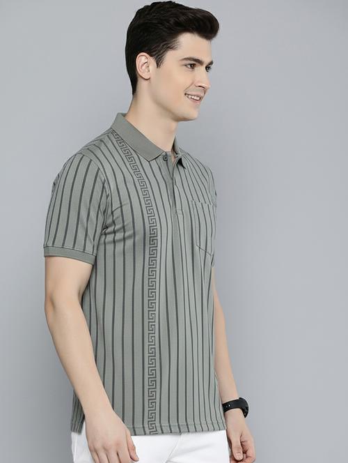men striped short sleeve regular fit polo t-shirt - 22320007 - Very Small Image - 1