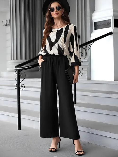women printed top and trouser co-ord set - 22329245 - Very Small Image - 1