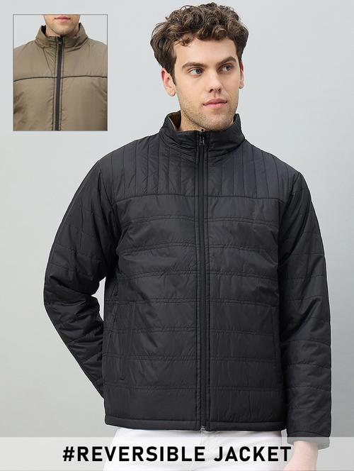 men solid long sleeve reversible bomber jacket - 22336143 - Very Small Image - 1