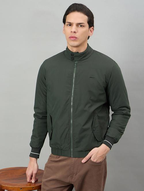 men solid long sleeve bomber jacket - 22336166 - Very Small Image - 1