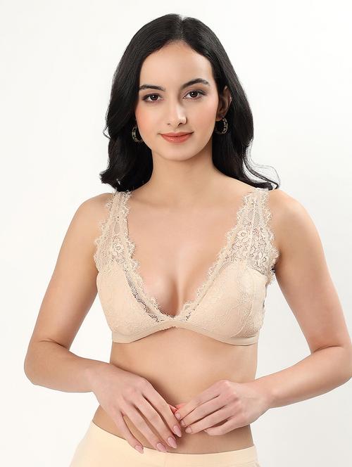 Women Lightly Padded Lace Plunge Bra - 22338114 - Very Small Image - 1